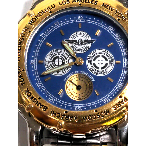 American Sportsman Anti Magnetic Water/Shock Resistant Stainless Steel Watch - Picture 3 of 8